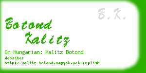botond kalitz business card